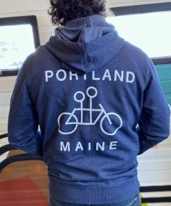 Tandem Coffee Roasters Wearables Blue Zip-Up 100% Recycled Hoodie