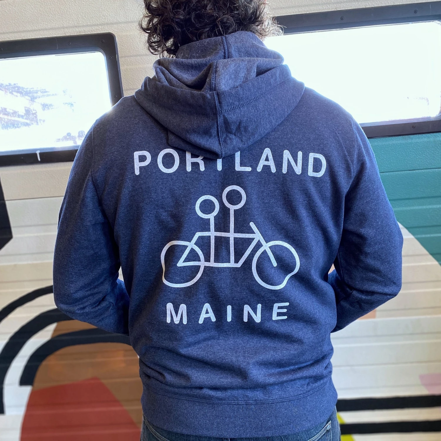 Tandem Coffee Roasters Wearables Blue Zip-Up 100% Recycled Hoodie 2 Tandem Coffee Roasters Wearables Blue Zip-Up 100% Recycled Hoodie