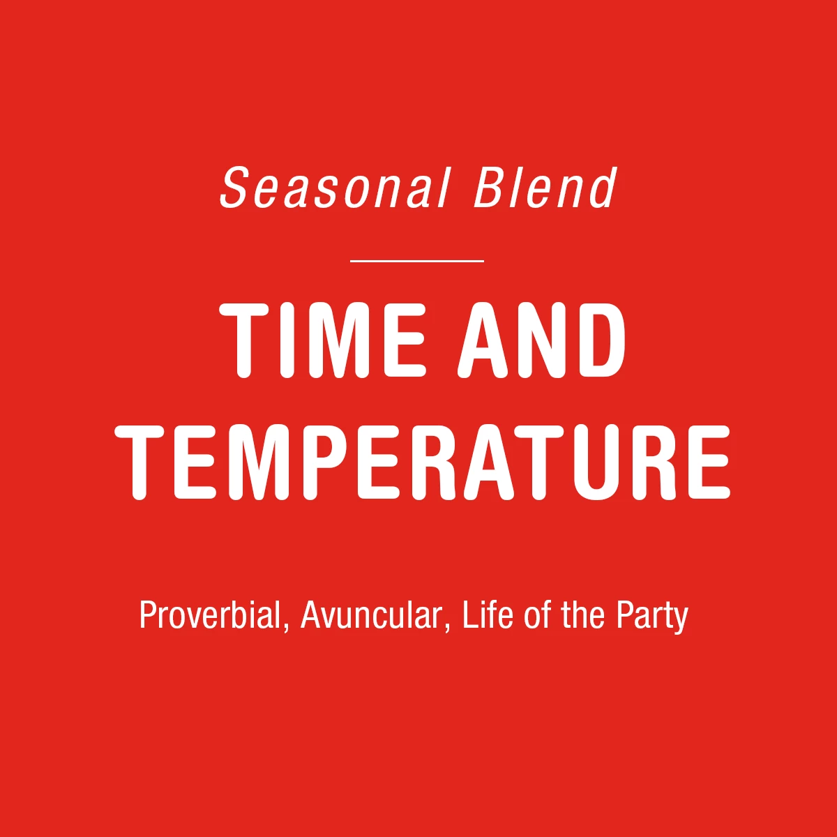 Tandem Time & Temperature Espresso Coffee 1 Tandem Time & Temperature Espresso Coffee