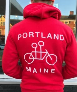 Tandem Coffee Roasters Red Zip-Up Hoodie Wearables